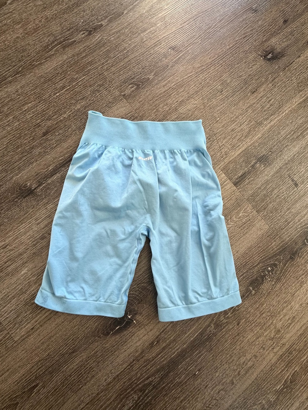 Children's Light Blue Pull-On Shorts with Elastic Waistband